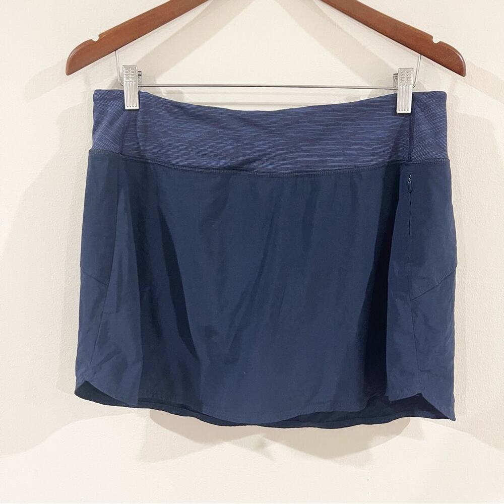 Outdoor Voices Navy Blue Athletic Skort with Heathered Waistband